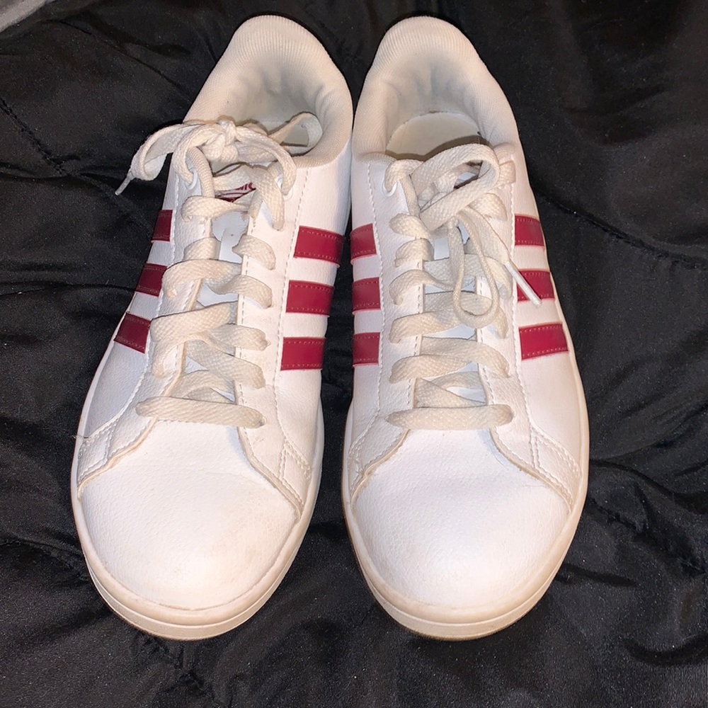 adidas red memory foam shoes